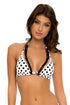 Luli Fama Spotted TRIANGLE HALTER TOP
